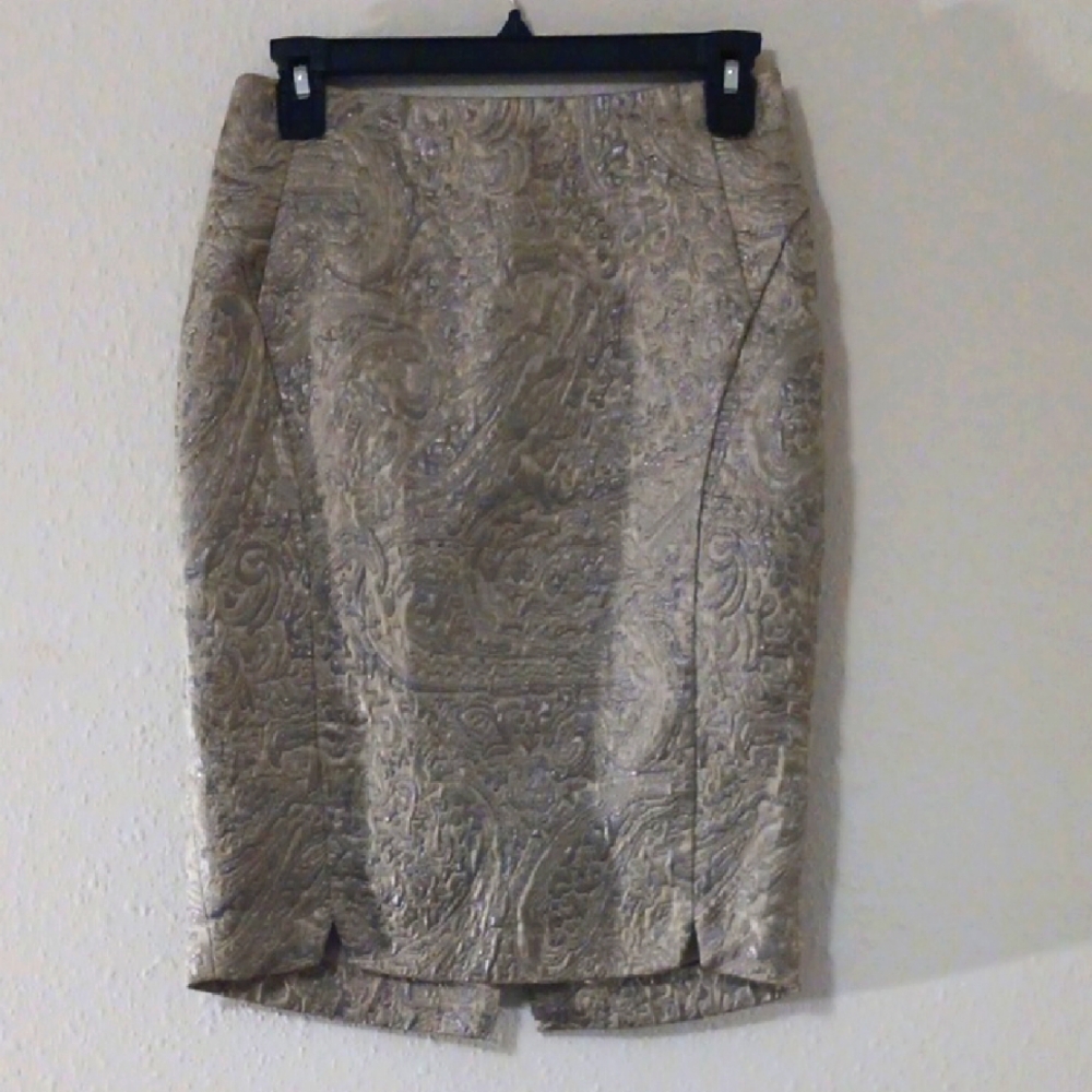 The Limited Elegant Champagne Paisley Skirt